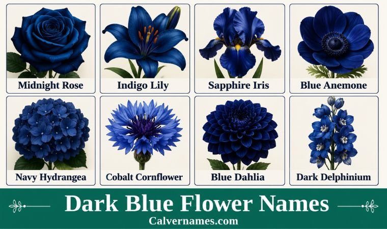 Dark Blue Flower Names
