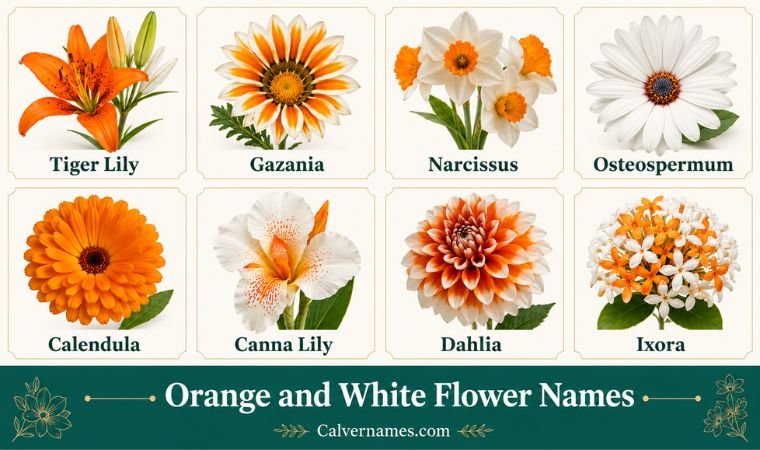 Orange and White Flower Names