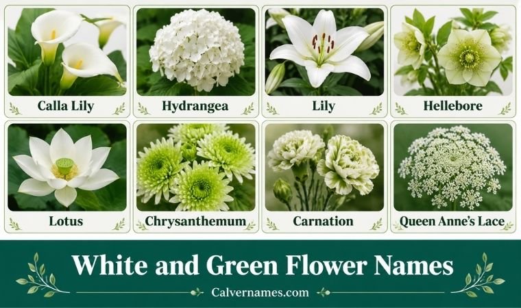 White and Green Flower Names