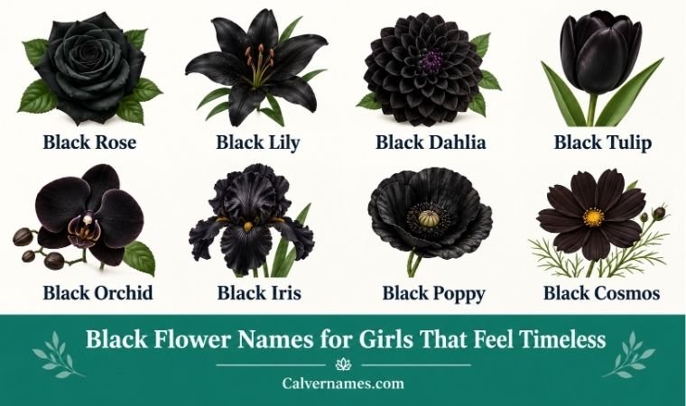 Black Flower Names for Girls That Feel Timeless