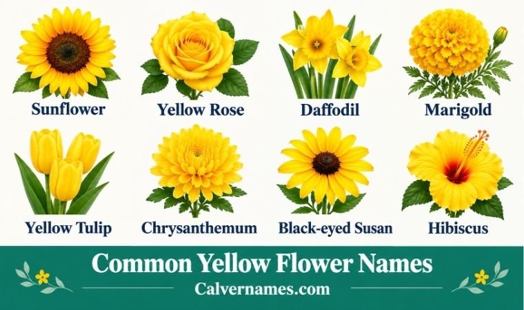 common yellow flower names