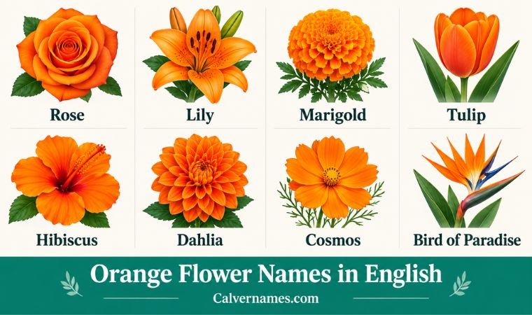 Orange Flower Names in English