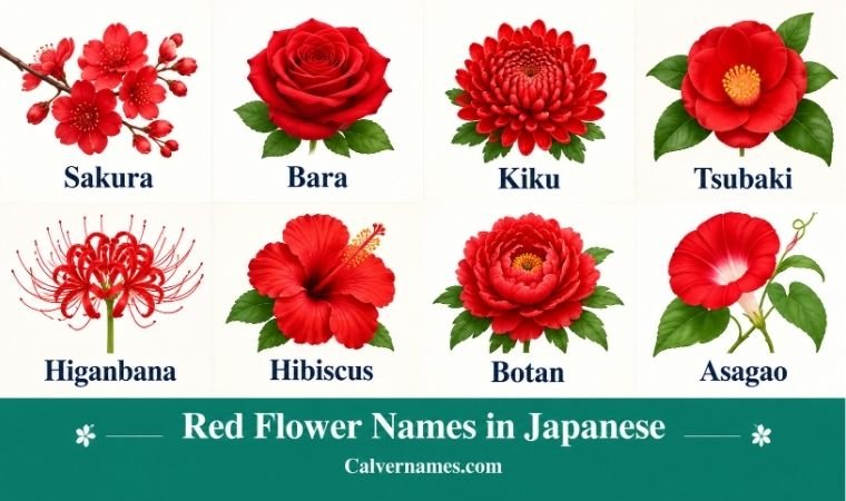 Red Flower Names in Japanese