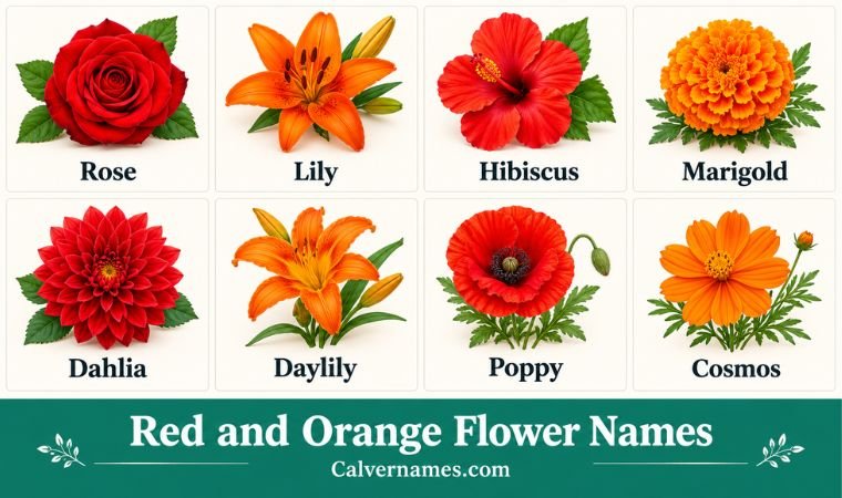 Red and Orange Flower Names